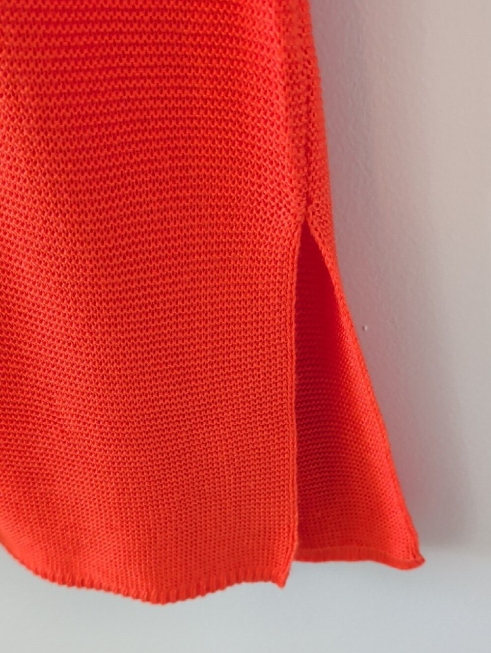 Gretchen Scott Orange Button-Down Knit Cardigan Fushia Ribbon Placket L - Picture 7 of 14